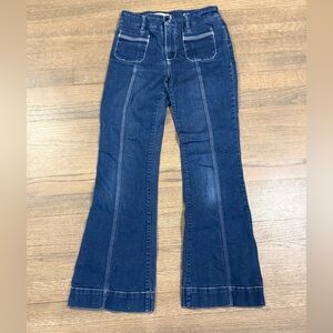 Pilcro Bellbottom Cropped Denim Pants: Size 25 Petite